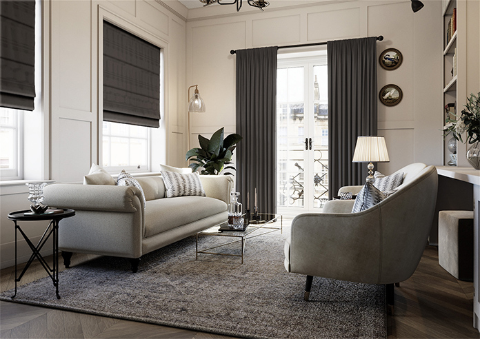 Devonshire, Charcoal - Made to Measure Curtains - Image 7